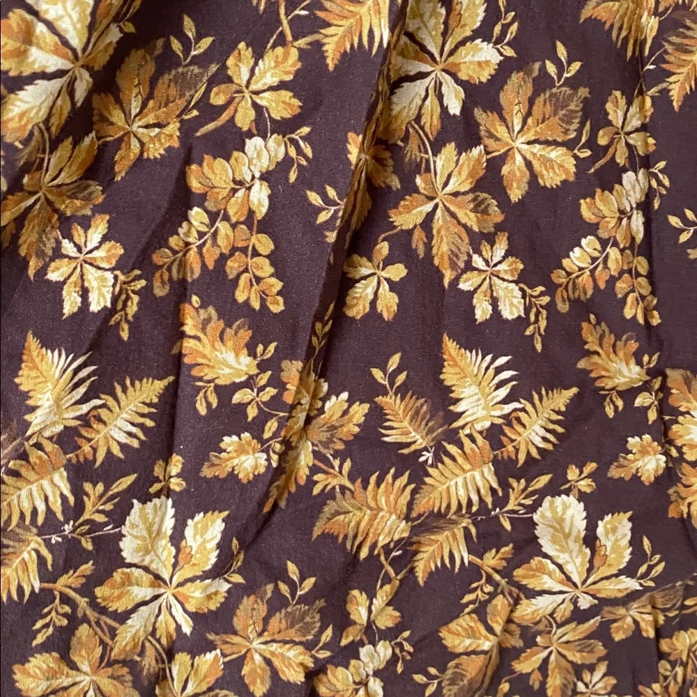 Doen Norma fern grove floral tie neck blouse
